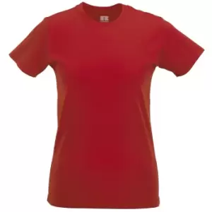 Russell Ladies/Womens Slim Short Sleeve T-Shirt (M) (Classic Red)