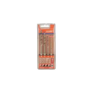 Alpen 4pc Dowell Wood Drill Bit Set with 1/4" Hex Shank 3.0mm to 6.0mm