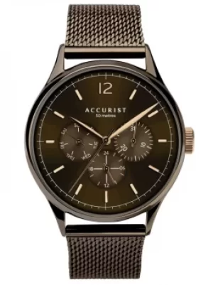 Accurist Mens Contemporary Brown Day Date Chronograph Dial Mesh...