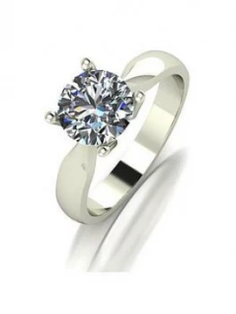 Moissanite 9Ct Gold 1.5Ct Equivalant Solitaire Ring