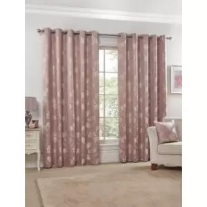 Blossom Lined Eyelet Jacquard 66" Curtains