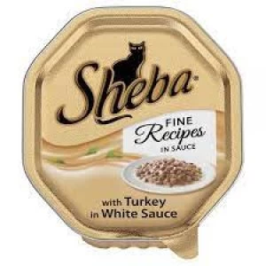Sheba Turkey in White Sauce Cat Food Tray 85g