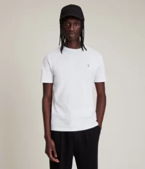 AllSaints Mens Cotton Regular Fit Brace Tonic Short Sleeve Crew Neck T-Shirt, White, Size: XXL
