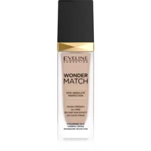 Eveline Cosmetics Wonder Match long-lasting liquid foundation with hyaluronic acid shade 12 Light Natural 30ml