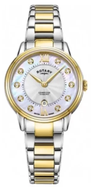 Rotary LB05426/07/D Womens Cambridge Diamond Set Two-Tone Watch
