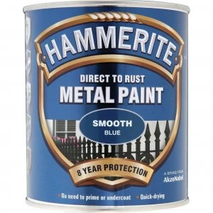 Hammerite Smooth Finish Metal Paint Blue 750ml