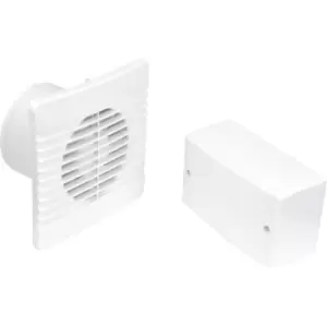 Airvent 100mm SELV 12V Low Profile Extractor Fan Timer in White ABS