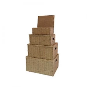 ARPAN Storage Basket Paper Rope Brown 36 x 28 x 18.5cm Set of 4