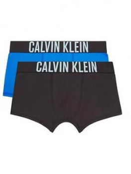 Calvin Klein Boys 2 Pack Intense Logo Boxer - Blue Black