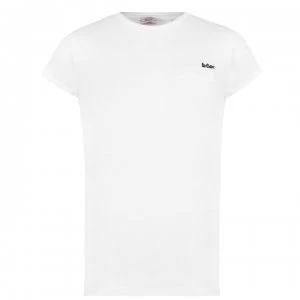 Lee Cooper Essentials Roll Sleeve T Shirt Mens - White