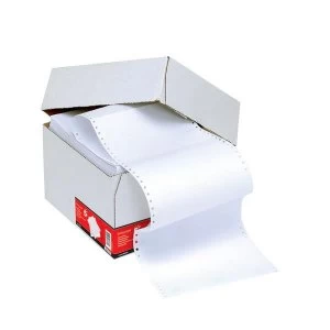 5 Star Listing Paper 1-Part Perforated 60gsm 11" x 241mm Plain 2000 Sheets