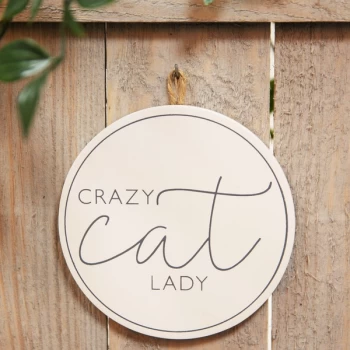 Best of Breed Wooden Plaque - Crazy Cat Lady