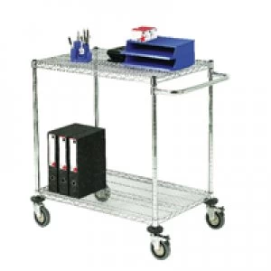 Slingsby 2-Tier Chrome Mobile Trolley 373003