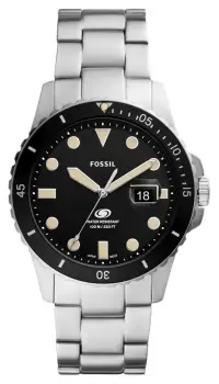 Fossil FS5952 Mens Blue Black Dial Stainless Steel Watch