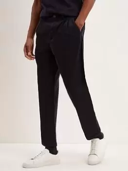 Burton Menswear London Burton Tapered Pleat Front Trousers, Navy, Size 32, Inside Leg Regular, Men