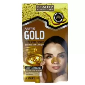 Beauty Formulas Purifying Gold Nose Pore Strips 6 pcs