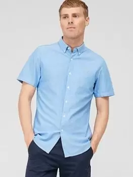 Farah Brewer Short Sleeve Shirt - Blue, Size S, Men