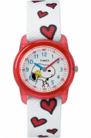 Childrens Timex Kids Analog x Peanuts Snoopy Hearts Watch TW2R41600