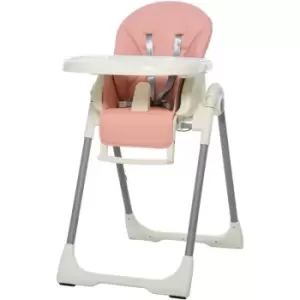 HOMCOM Foldable Baby High Chair/Toddler Chair Height Back Footrest Adjustable