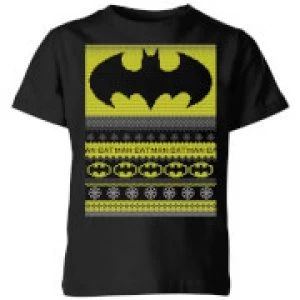 Batman Kids Christmas T-Shirt - Black - 11-12 Years