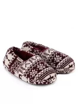 TOTES Kids Family Collection Fair Isle Mule Slipper - Multi, Size 11-12 Younger