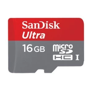 SanDisk 16GB Ultra microSDHC Card & Adpt