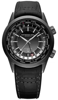 Raymond Weil 2765-BKC-20001 Freelancer GMT Auto Black Watch