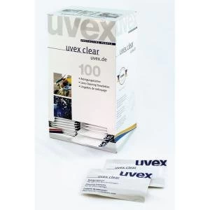 Uvex Lens Cleaning Towelettes Dispenser Box with Wipes Ref 9963 000