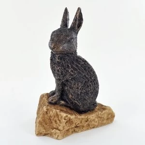 Stoned On Nature Rabbit Cold Cast Bronze Sculpture 15cm