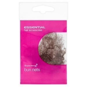 Superdrug Bun Hair Nets - Light Brown x 2