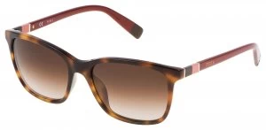 Furla Shiny Brown Havana Brown Lens Sunglasses.