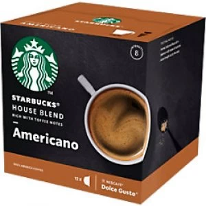 Nescafe Dolce Gusto Starbucks Americano House Coffee Capsules Pack of 12