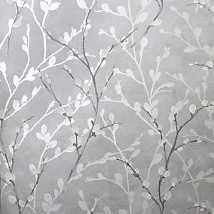 Arthouse Glitter Willow Silver Wallpaper 10.05m x 53cm