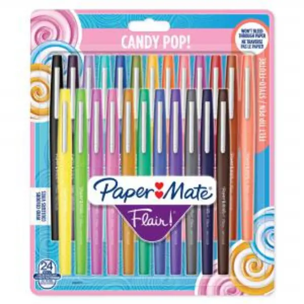 Paper Mate Flair Fibre Tip Pen Medium Point 0.7mm Candy Pop Assorted EXR86580NR