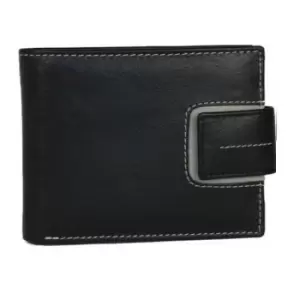 Eastern Counties Leather Andrew Tri-Fold Wallet (One size) (Black/Grey)