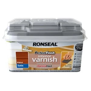 Ronseal Perfect finish Walnut Satin Wood varnish 0.75L