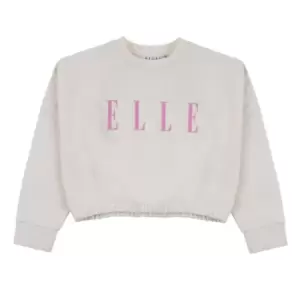 Elle Oversized Crew Sweatshirt - White