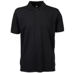 Tee Jays Mens Luxury Stretch Short Sleeve Polo Shirt (2XL) (Black)