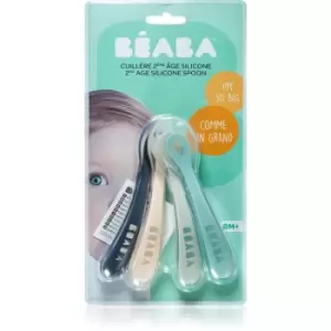 Beaba Silicone Spoon Set of 4 2nd age silicone spoon spoon for Kids Drizzle 4 pc