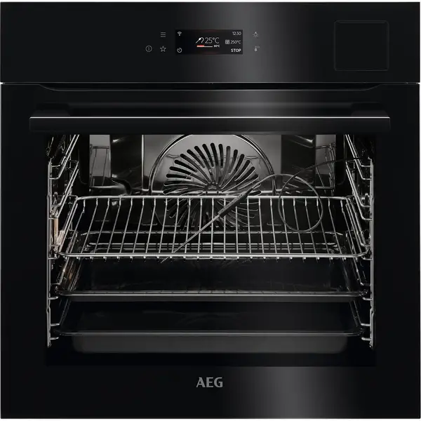 AEG Steamify BSK798280B Built In Electric Single Oven - Black - A++ Rated