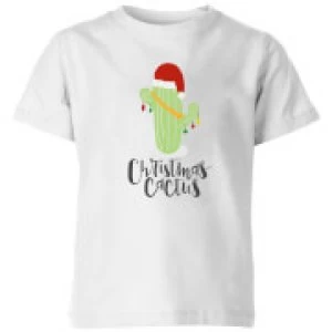 Christmas Cactus Kids T-Shirt - White - 11-12 Years