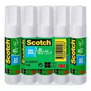 Scotch Permanent Glue Stick 8g Pack 5 7100115364 38774MM