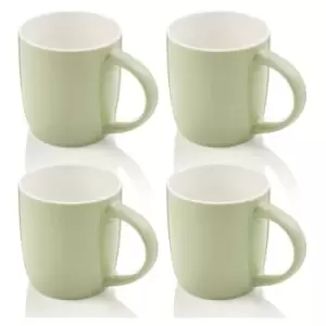 Swan Set of 4 Retro Mugs Green