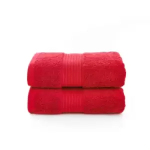 Deyongs Bliss Pima 2 Pack Hand Towel - Berry