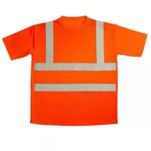 Warrior Unisex Adult Hi-Vis T-Shirt (M) (Fluorescent Orange) - Fluorescent Orange