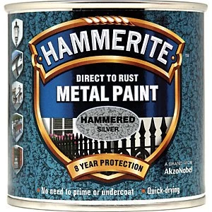Hammerite Metal Paint - Hammered Silver 250ml