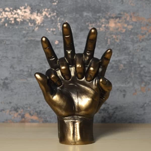 Holding Hands Bronze Effect Sculpture 15cm
