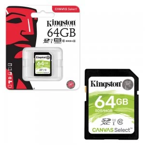 Kingston Canvas Select 64GB SDCX Memory Card