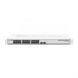 Mikrotik CSS326-24G-2S+RM network switch Managed Gigabit Ethernet (10/100/1000) White 1U Power over Ethernet (PoE) UK Plug