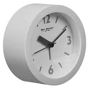 Round Alarm Clock with Sweep Movement - Grey